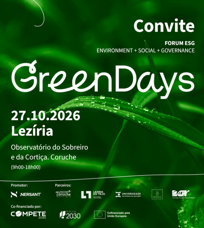 SAVE THE DATE 🗓️🌱 | Green Days Lezíria 2026 – Fórum ESG